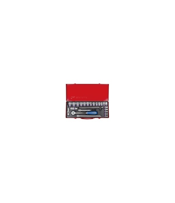 COFFRET DE DOUILLES METRIQUES 12pans et accessoires 1/2"