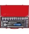COFFRET DE DOUILLES METRIQUES 12pans et accessoires 1/2"