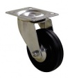 ROULETTE MANU-ROLL CAOUTCHOUC MANUTAL NOIR PIVOTANTE FIXE