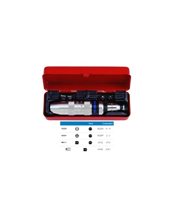 COFFRET DE TOURNEVIS A FRAPPER  6PIECES