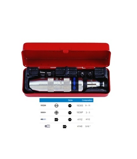 COFFRET DE TOURNEVIS A FRAPPER  6PIECES